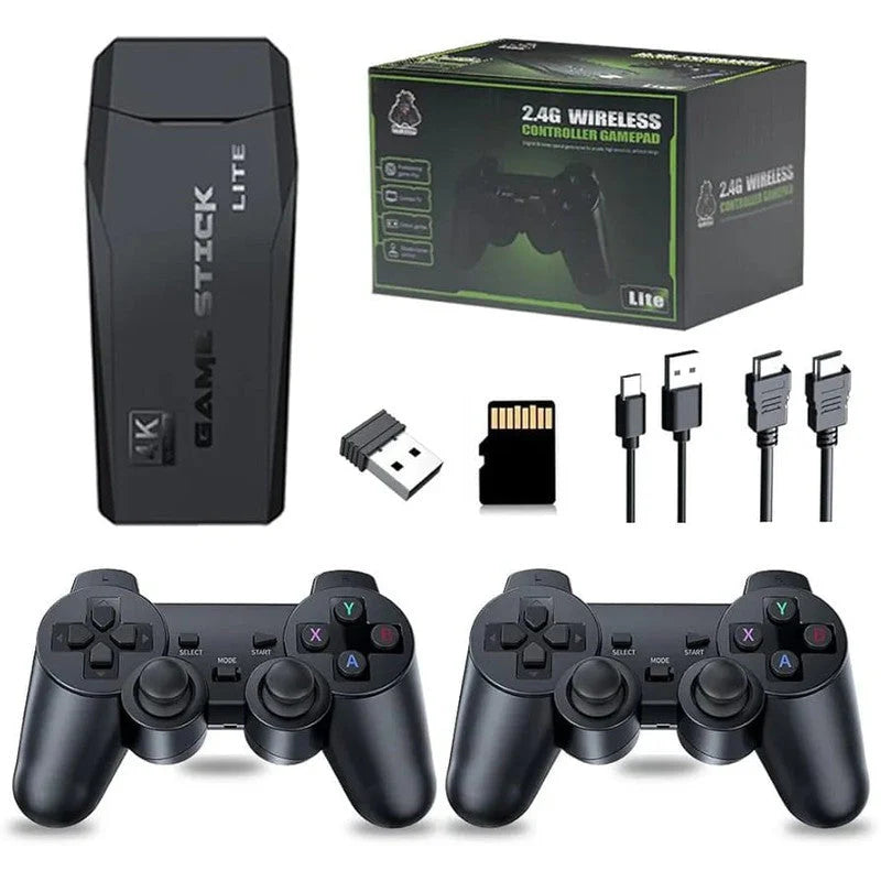 Wireless Console Video Game with Game Stick, Wireless Remotes & USB Cable (5-10 Years) | 1-2 Players Game